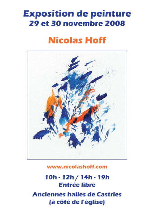 Exposition de peintures de Nicolas Hoff